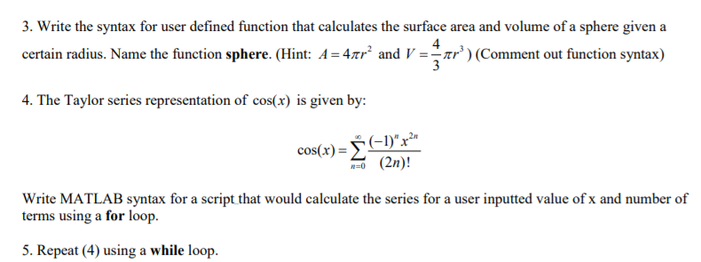 Solved 3. Write the syntax for user defined function that | Chegg.com