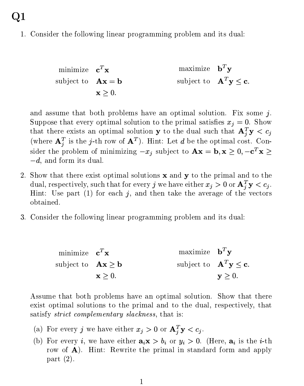 Solved Q1Consider The Following Linear Programming Problem | Chegg.com