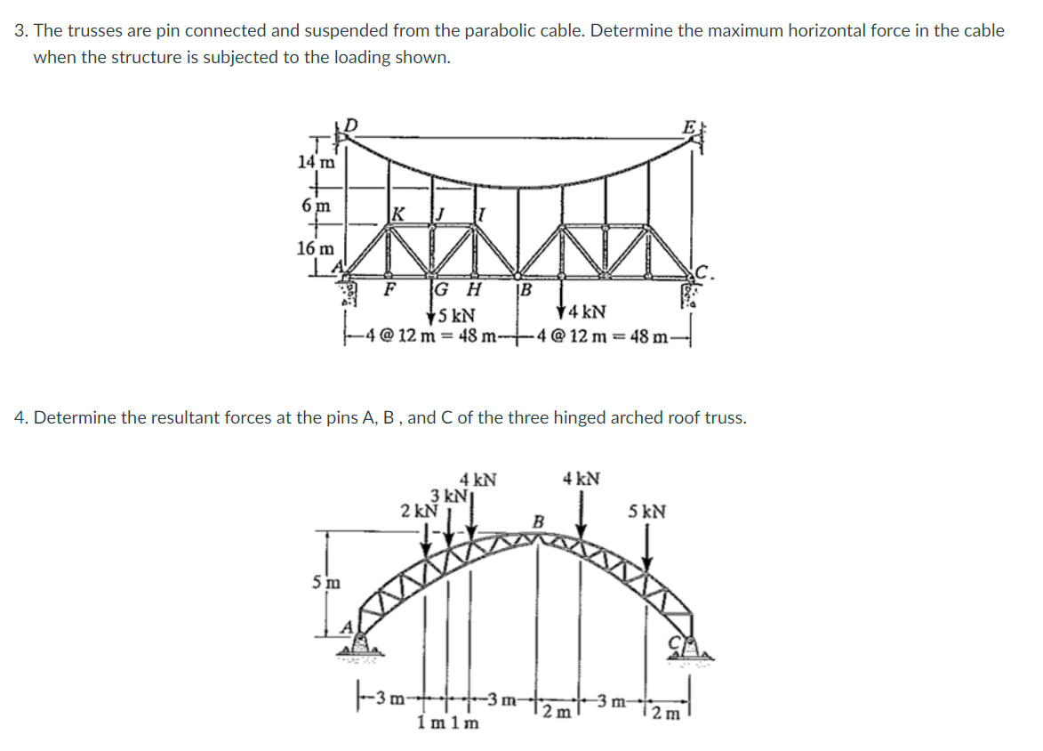 Solved 1. Determine the tension in each segment of the cable | Chegg.com
