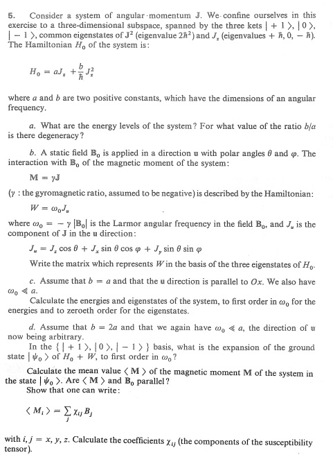 Solved 5. Consider a system of angular momentum J. We | Chegg.com
