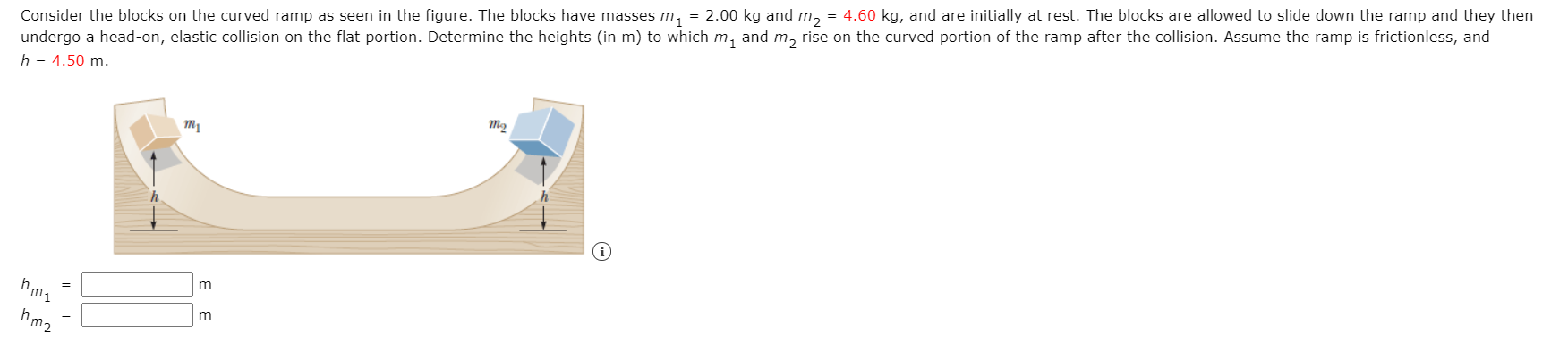 Solved Consider The Blocks On The Curved Ramp As Seen In The | Chegg.com