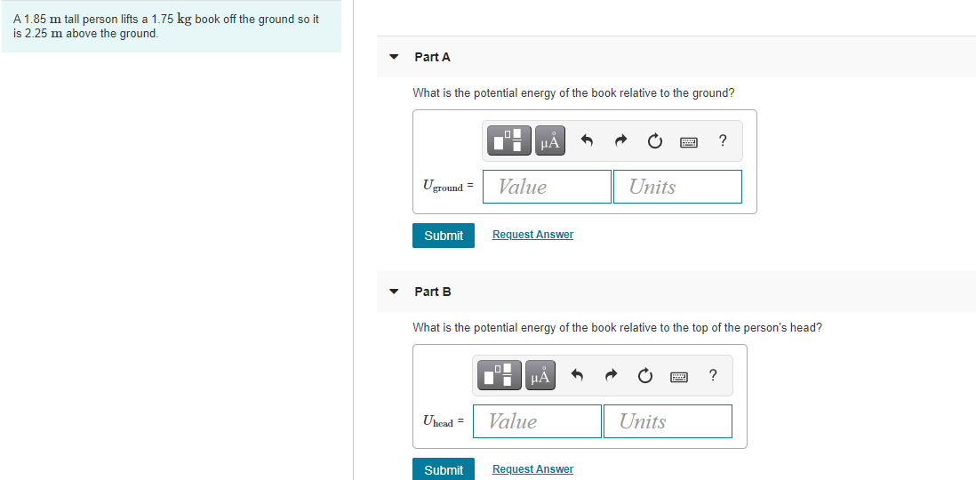 Solved A 1.85 m tall person lifts a 1.75 kg book off the | Chegg.com