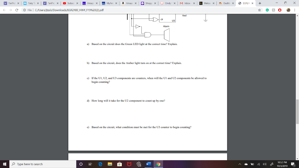 Solved I only need help with problem 2. g) I already have | Chegg.com