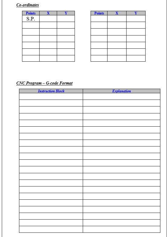 Solved Write a G-code Program for the part given below: Work | Chegg.com