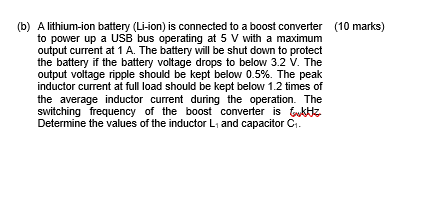 Solved (b) A Lithium-ion Battery (Li-ion) Is Connected To A | Chegg.com