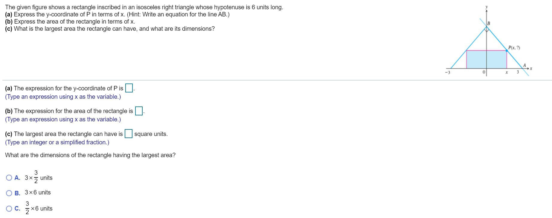 Solved The given figure shows a rectangle inscribed in an | Chegg.com