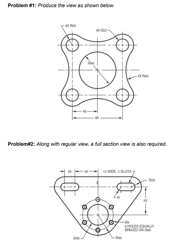 Solved (2D CAD Exercises) General Instructions: Read The | Chegg.com