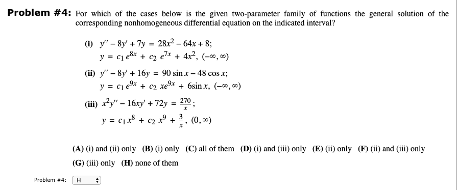 Solved Problem 4 For Which Of The Cases Below Is The Gi Chegg Com