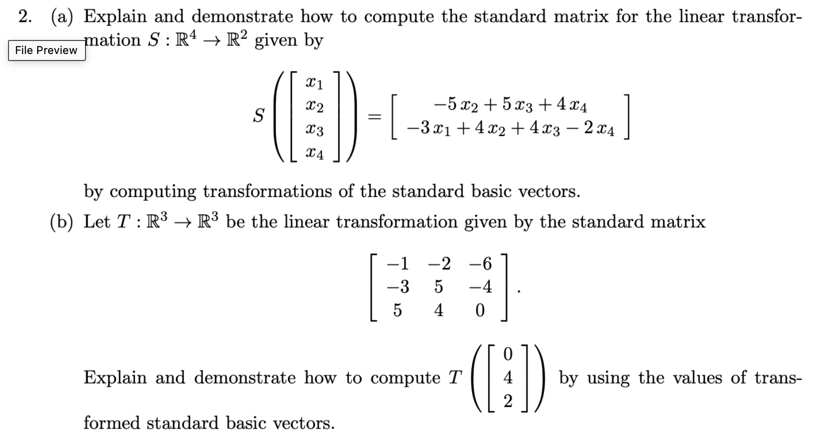 Solved 2. (a) Explain and demonstrate how to compute the | Chegg.com