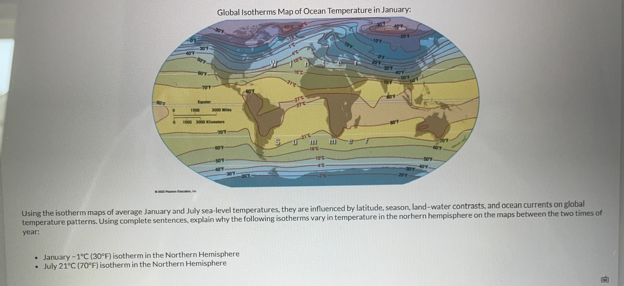 isotherm world map