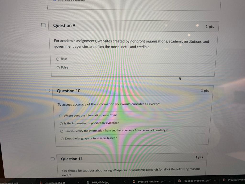 Solved U Question 9 1 pts For academic assignments, websites | Chegg.com