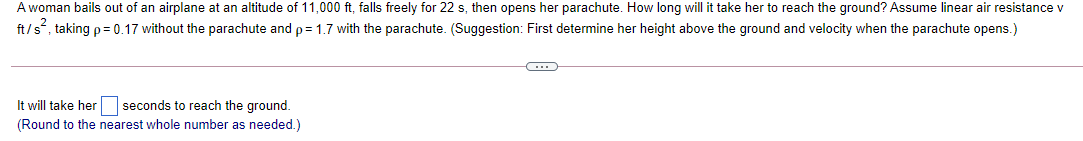 Solved A woman bails out of an airplane at an altitude of | Chegg.com