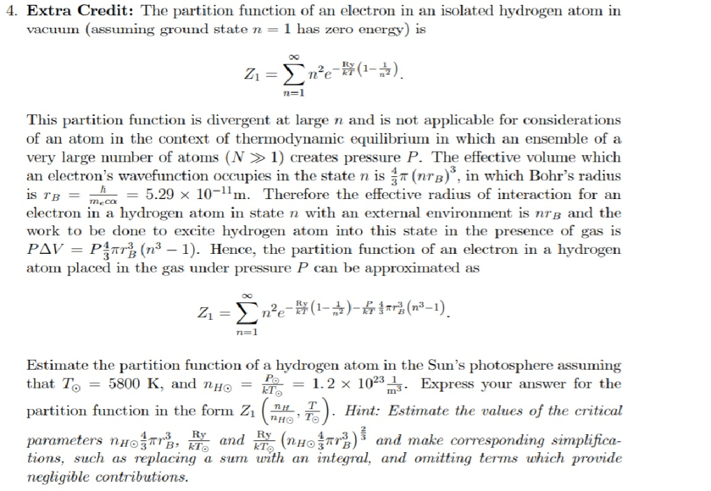 In this problem, Ry is the Rydberg Constant for | Chegg.com