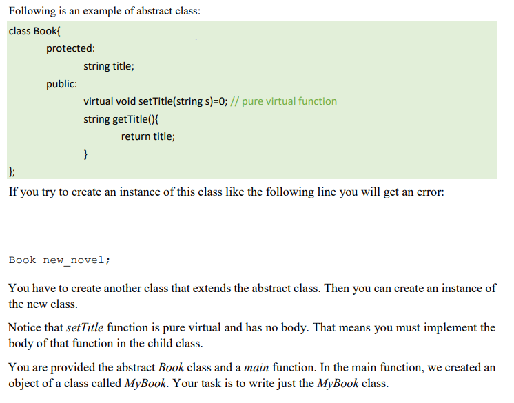 using new operator abstract class can be instantiated