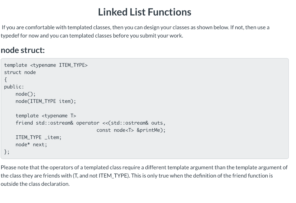 Linked List Functions If You Are Comfortable With Chegg Com
