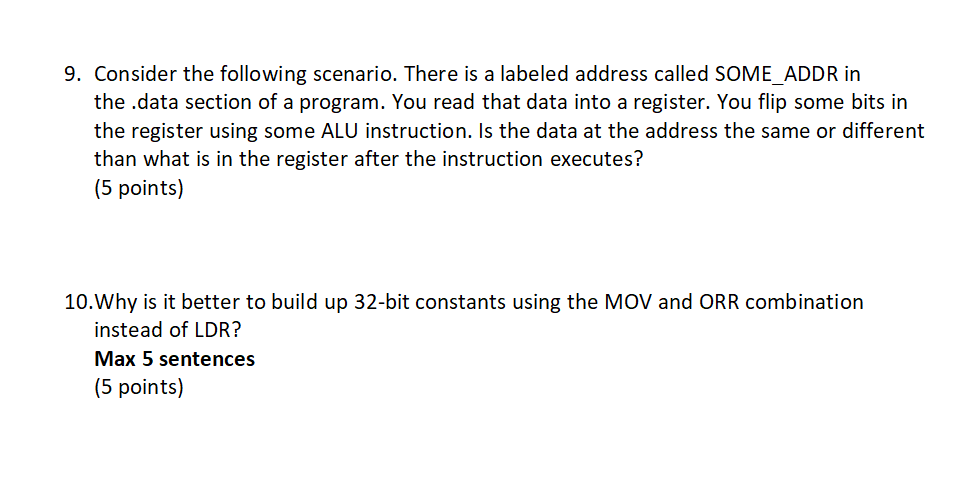 Solved 9. Consider The Following Scenario. There Is A | Chegg.com