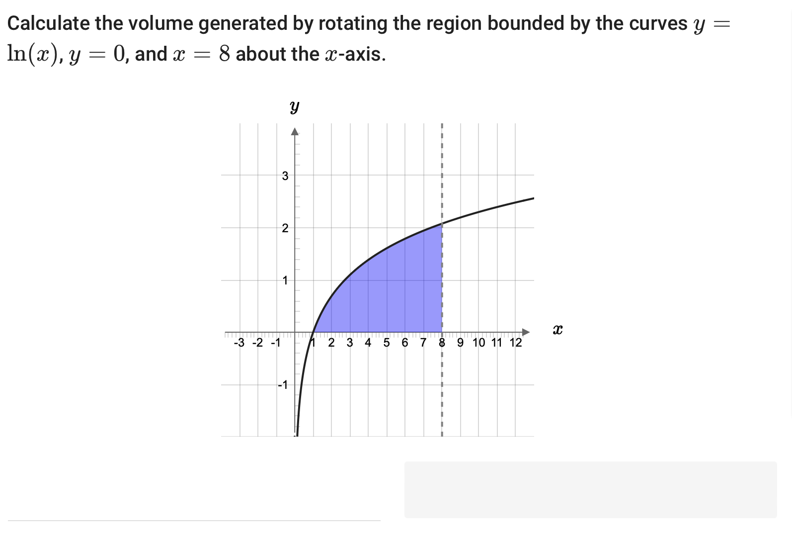 Solved Calculate the volume generated by rotating the region | Chegg.com