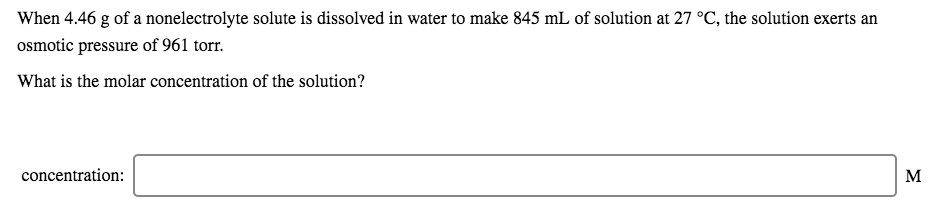 Solved When 4.46 g of a nonelectrolyte solute is dissolved | Chegg.com