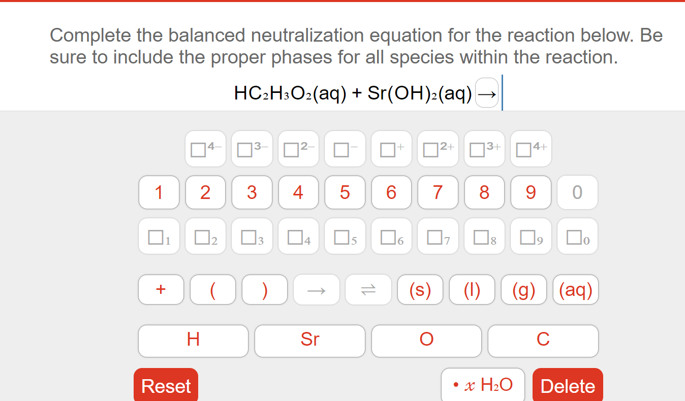 Solved Complete The Balanced Molecular Chemical Equation For | Chegg.com