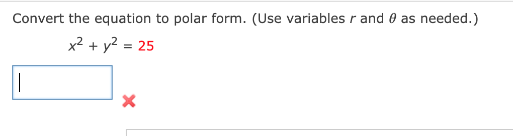 Solved Convert The Equation To Polar Form Use Variables Chegg Com