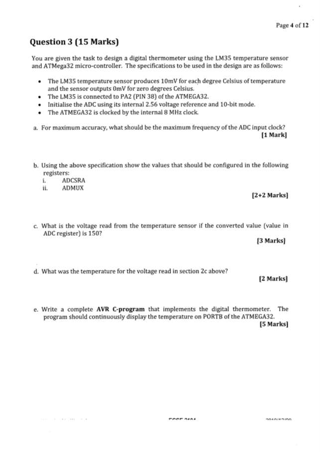 Solved by an EXPERT Question 3 (15 ﻿Marks)You are given the task to ...