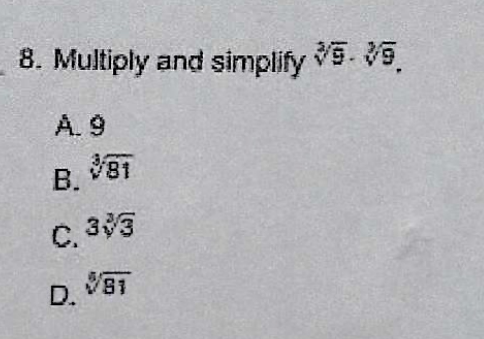 Solved Multiply and simplify 93*92.A. 9B. 813C. 333D. 816 | Chegg.com