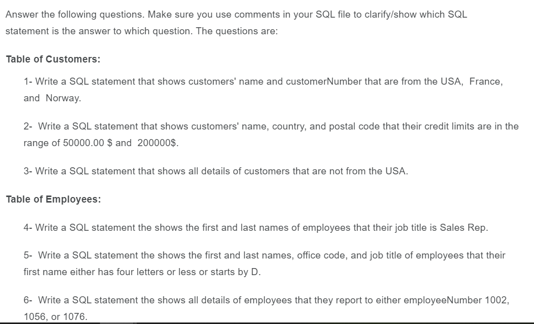 Solved Answer the following questions. Make sure you use | Chegg.com