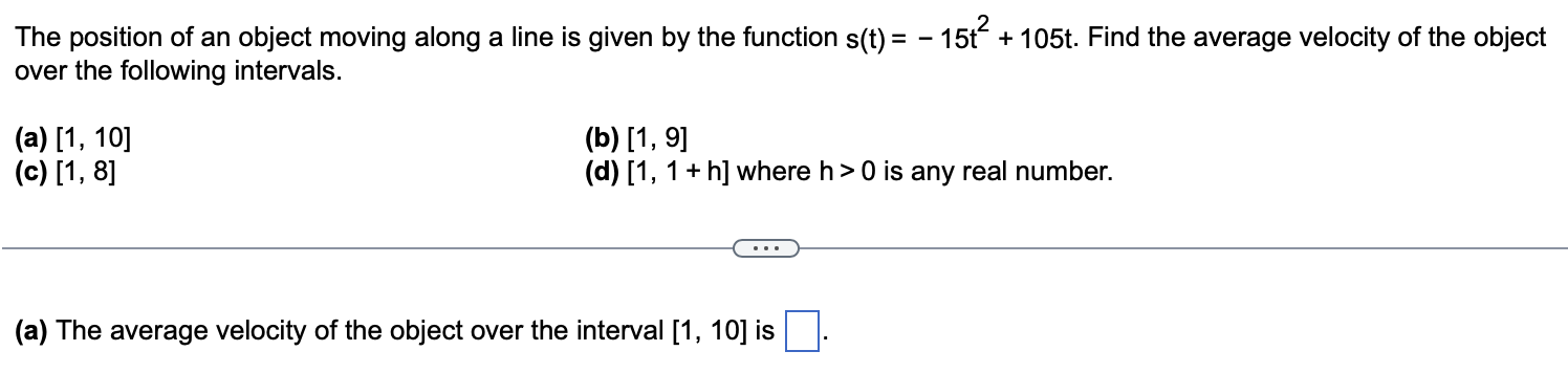 Solved The position of an object moving along a line is | Chegg.com