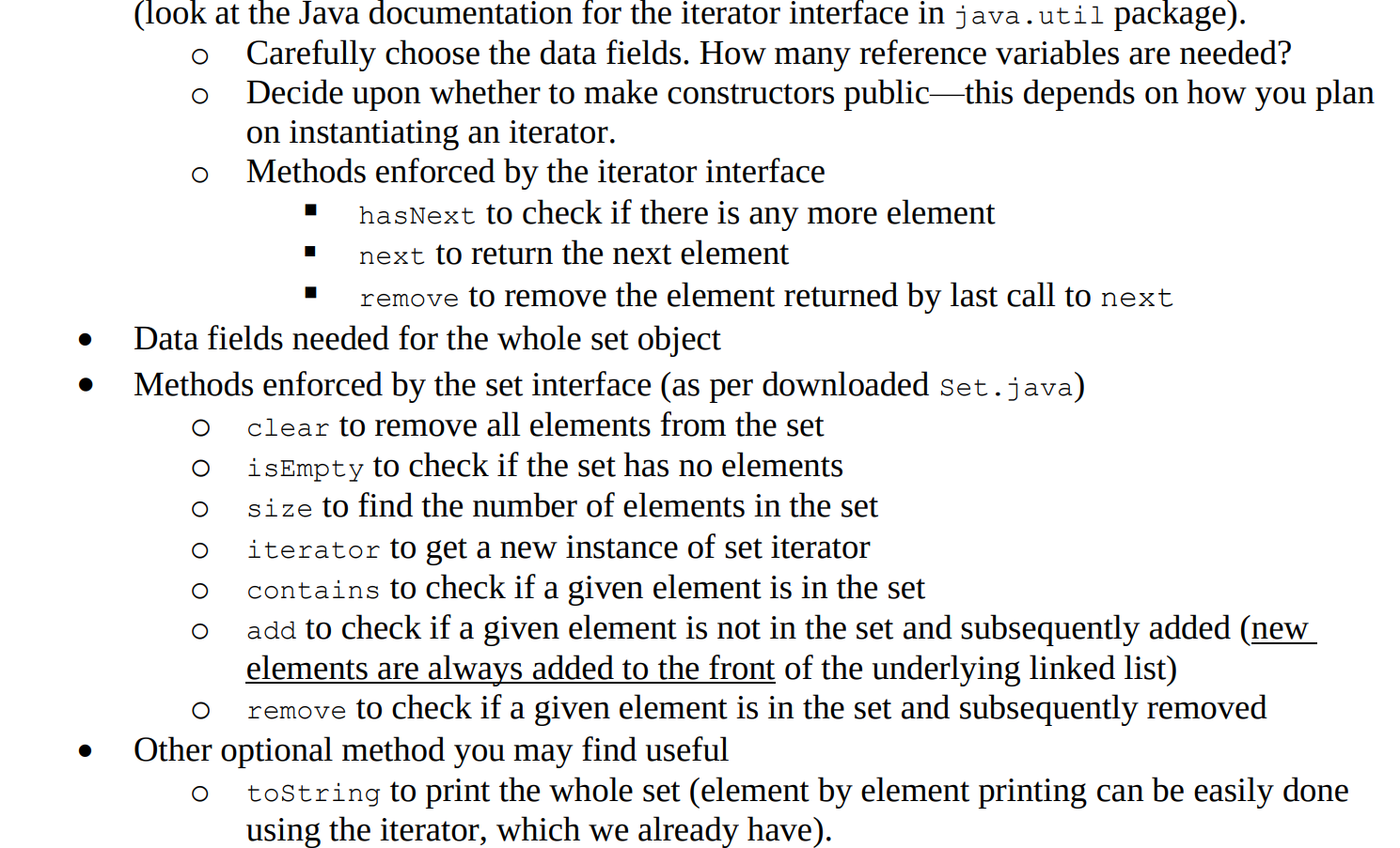 Please do the following task in java using the | Chegg.com