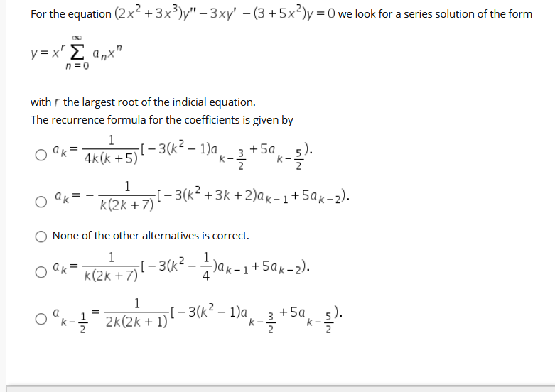 Solved For The Equation 2x2 3x3 3 Xy 3 5x Y 0 We Chegg Com