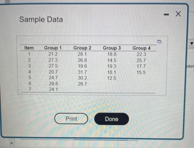 Solved Given the following sample data, complete parts a and | Chegg.com