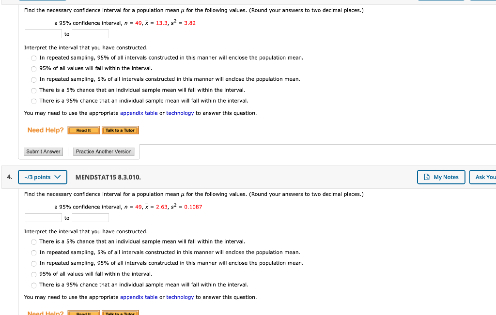 Solved Find the necessary confidence interval for a | Chegg.com
