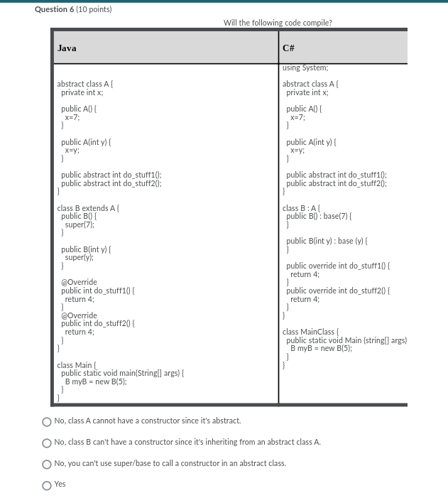 Solved Java C# using System; interface IA public void