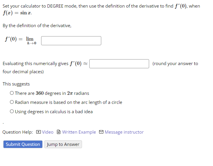 Solved Set your calculator to DEGREE mode, then use the