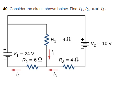 Solved Consider the circuit shown below. Find I1,I2,andI3. | Chegg.com