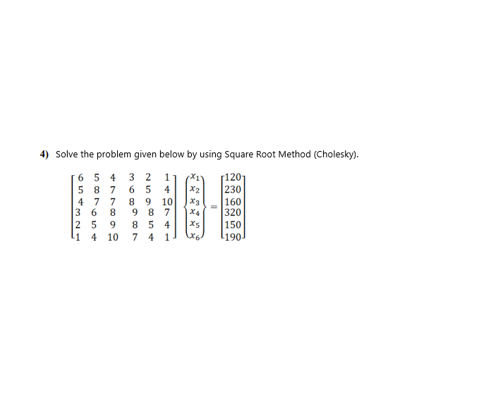 Solved 4 Solve The Problem Given Below By Using Square Root Chegg Com