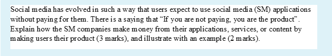 Solved Social media has evolved in such a way that users | Chegg.com