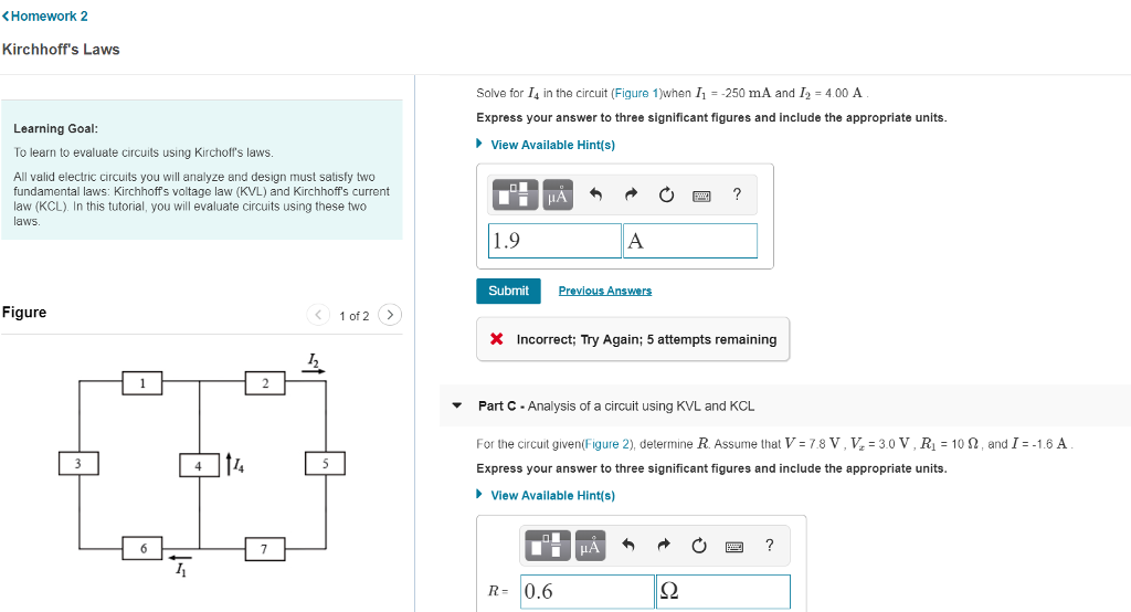 Solved Homework 2 Kirchhoff's Laws Solve for 14 in the | Chegg.com