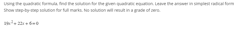 the comprehensive method to find solution of quadratic equation is given by