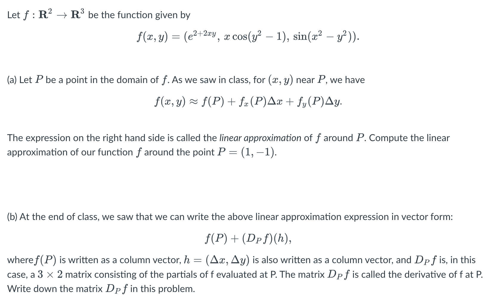 Solved Let F R2→r3 Be The Function Given By