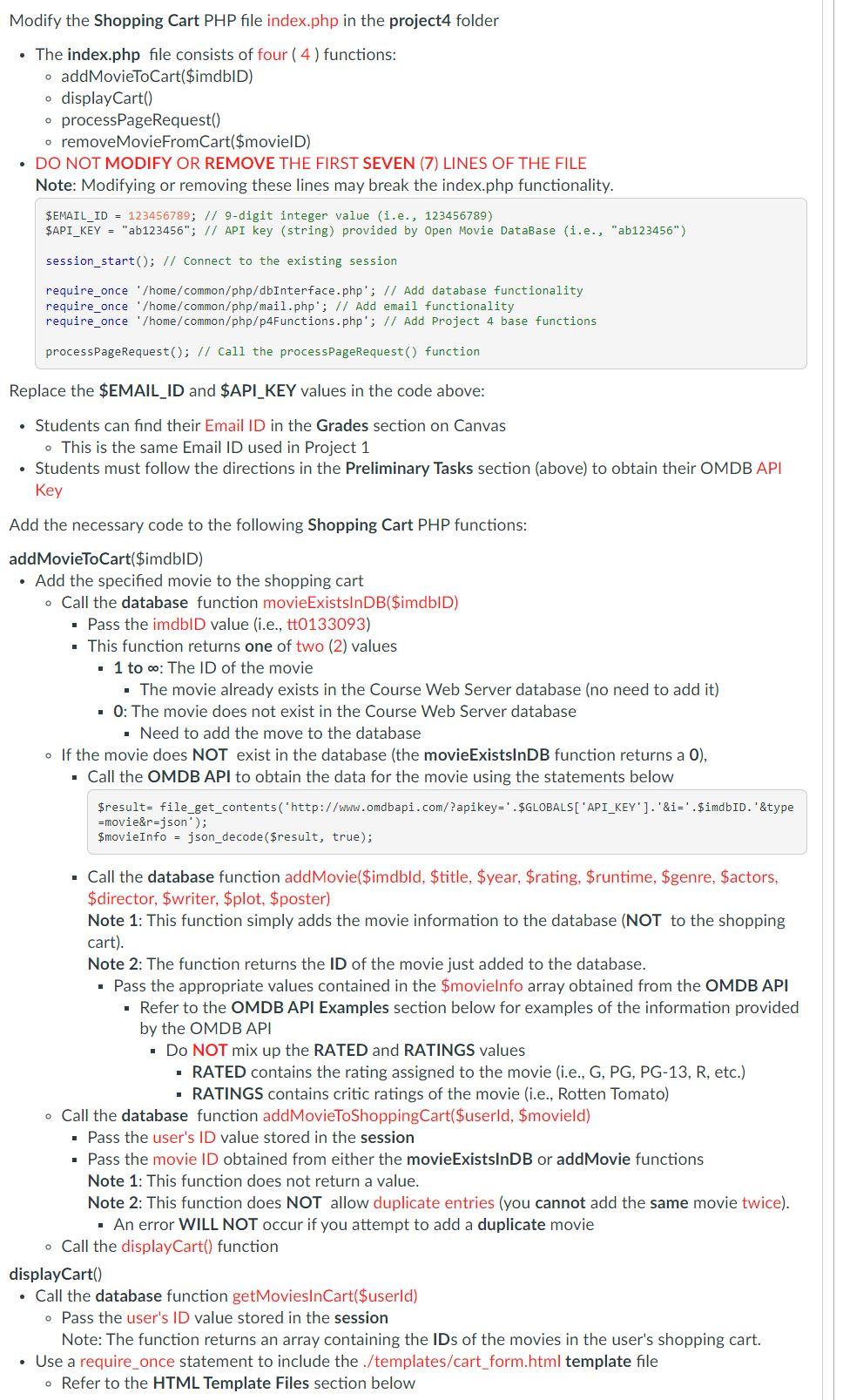 Solved Modify the Shopping Cart PHP file index.php in the | Chegg.com