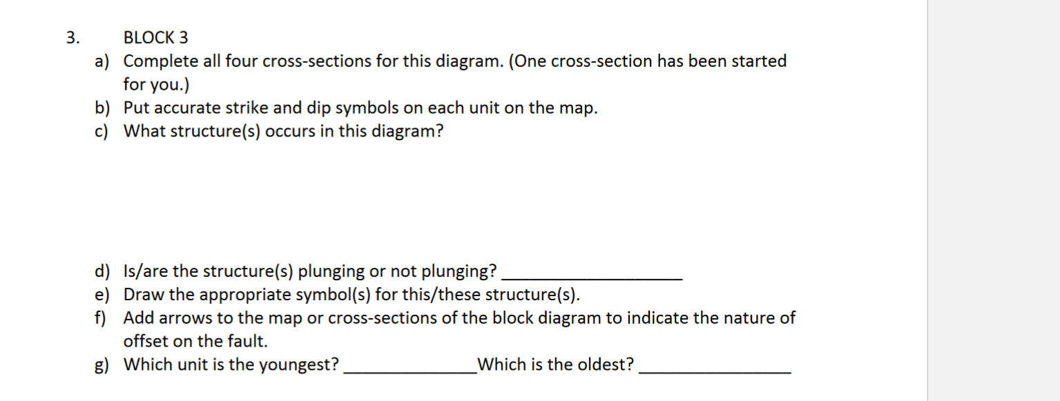 Solved 3. BLOCK 3 A) Complete All Four Cross-sections For | Chegg.com