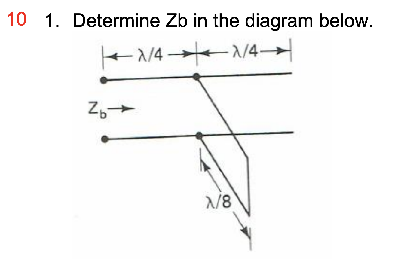Solved 10 1. Determine Zb in the diagram below. | Chegg.com