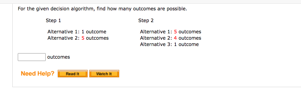Solved For the given decision algorithm, find how many | Chegg.com