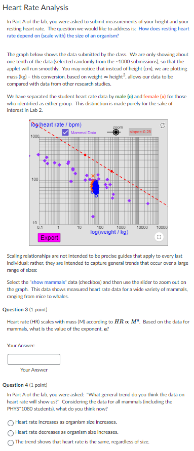 heart rate assignment answers