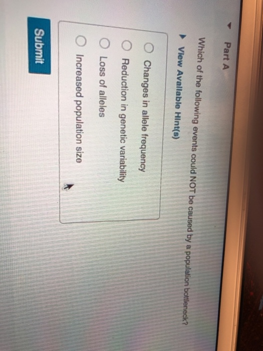 Solved Part A Which of the following events could NOT be | Chegg.com