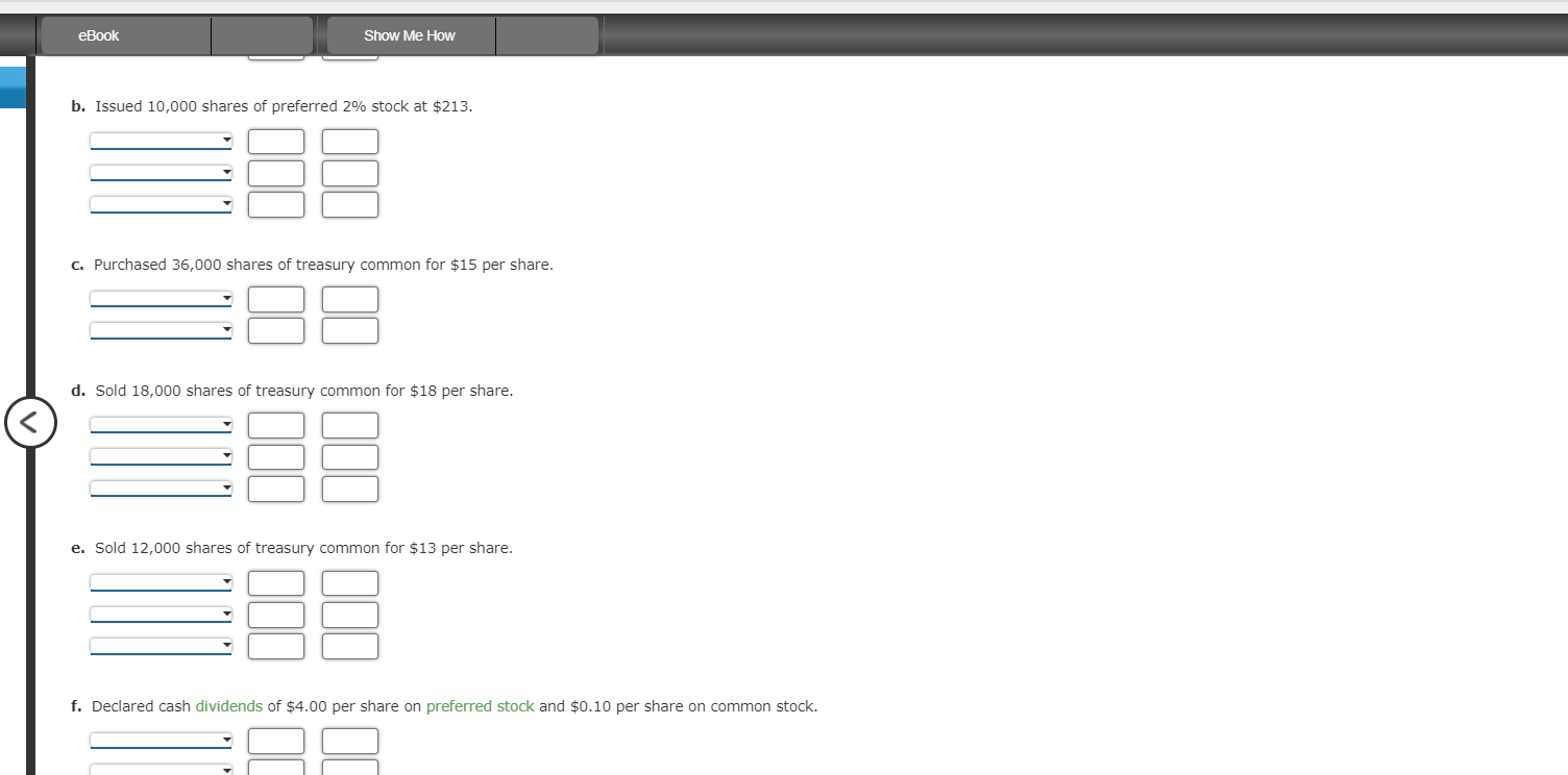 Solved B. Issued 10,000 Shares Of Preferred 2% Stock At | Chegg.com