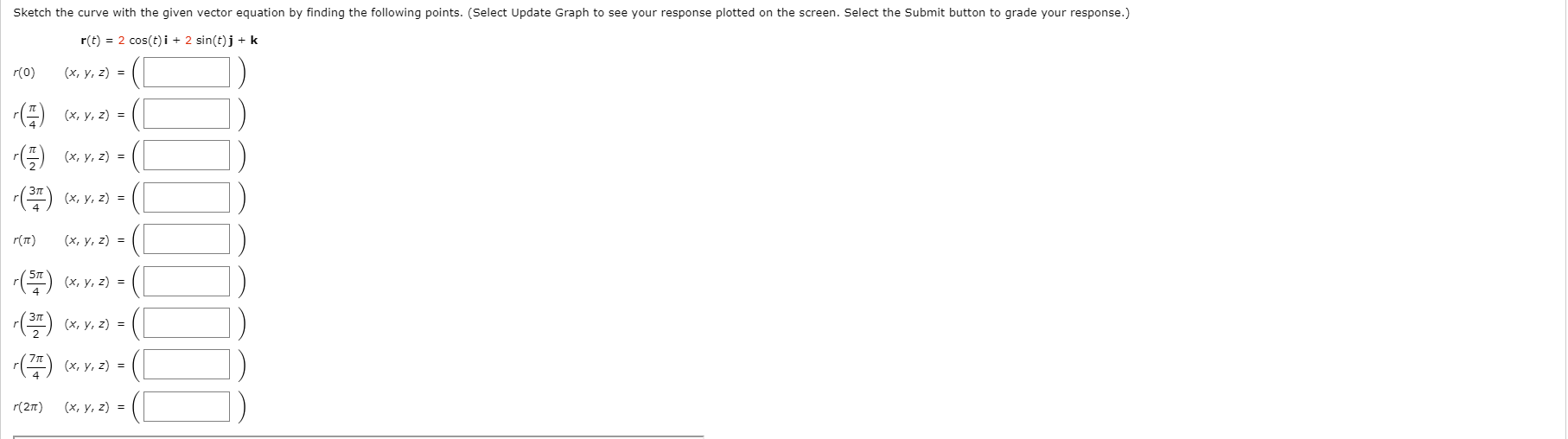 Solved Sketch The Curve With The Given Vector Equation By