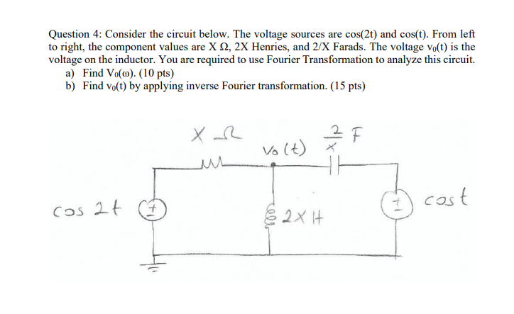 Solved Question 4: Consider the circuit below. The voltage | Chegg.com