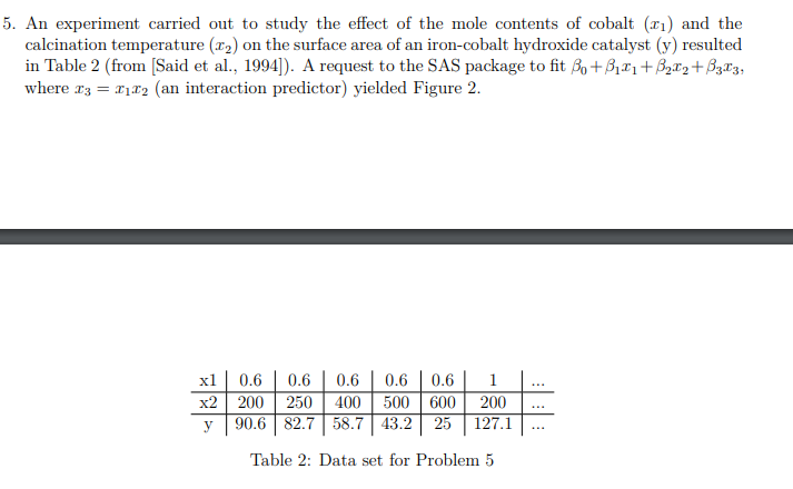 Solved 5. An experiment carried out to study the effect of | Chegg.com